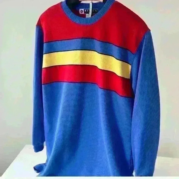 Cute Colorblock Vintage 90s Blast Sweater perfect for fall - Picture 5 of 5